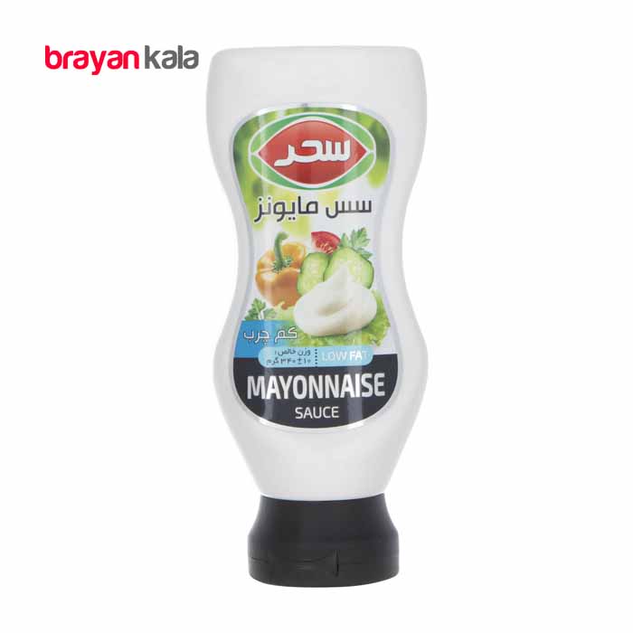 عکس اصلی سس مایونز کم چرب سحر 340 گرم